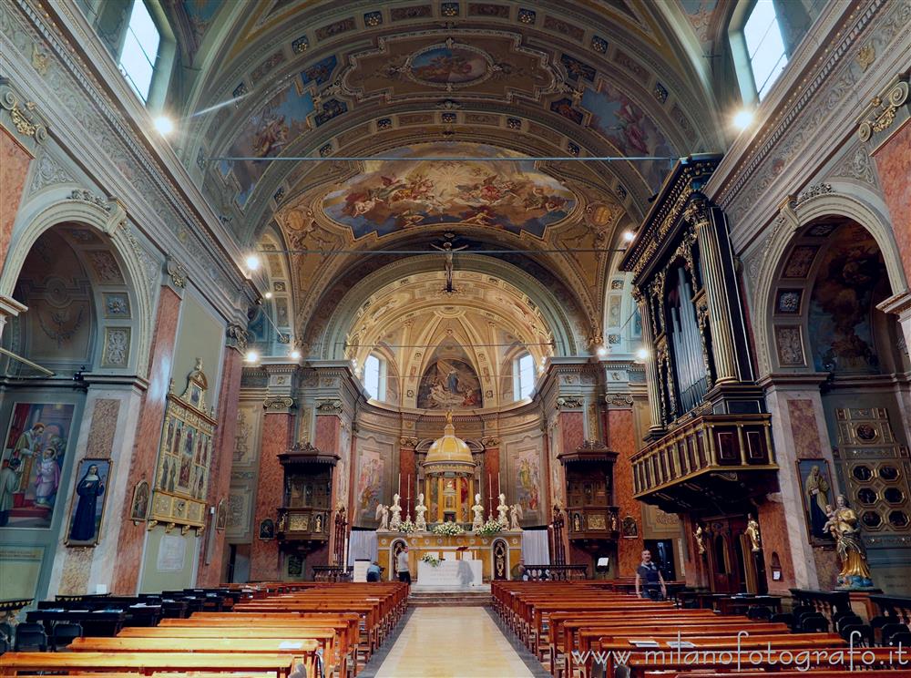 Oggiono (Lecco, Italy) - Interior of the Church of Sant'Eufemia